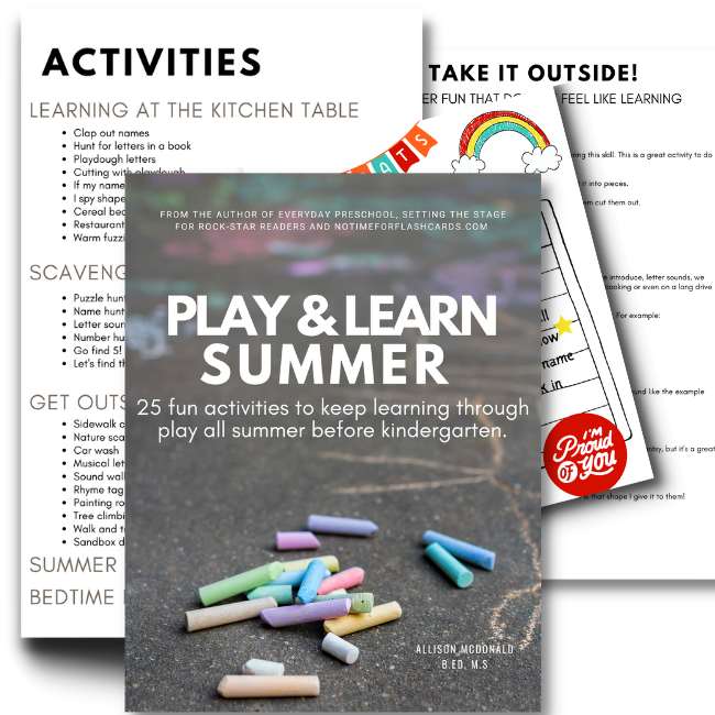 printable activities for summer learning before kindergarten