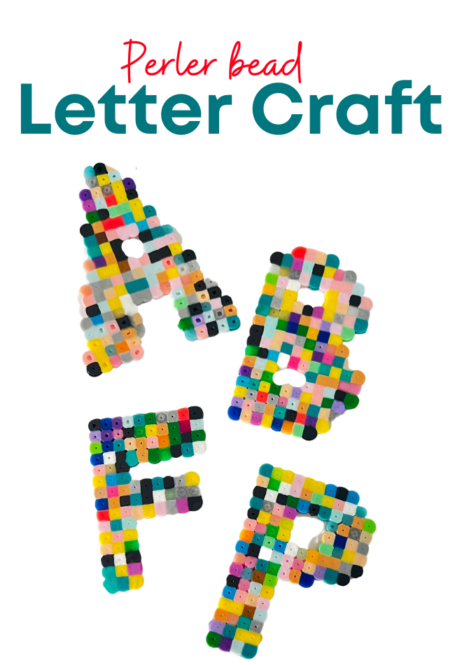 PreK Letter Craft - Make Letters With Perler Beads - No Time For Flash ...